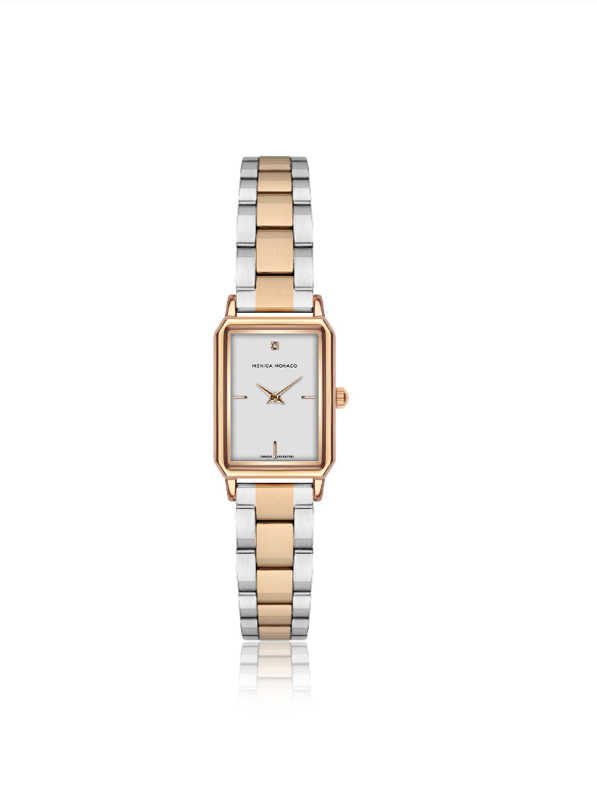 Montre Monica Monaco - Collection Diamand 0.025ct/k - Argenté