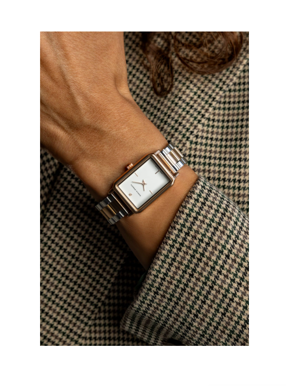 Montre Monica Monaco - Collection Diamand 0.025ct/k - Argenté