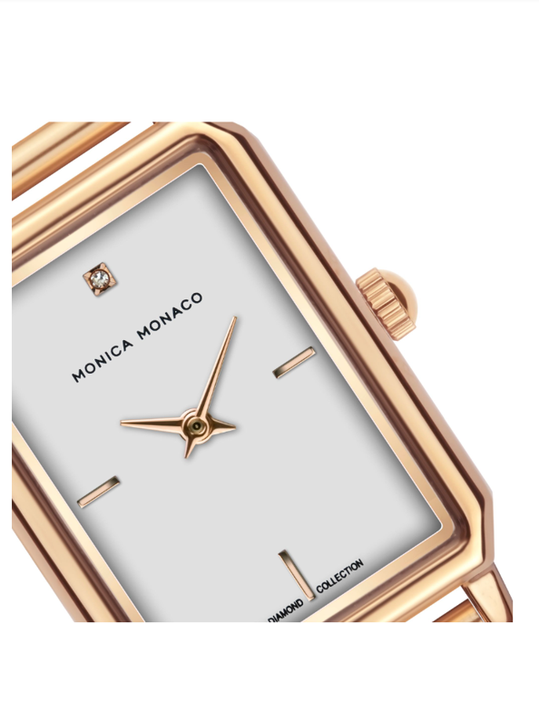 Montre Monica Monaco - Collection Diamand 0.025ct/k - Argenté