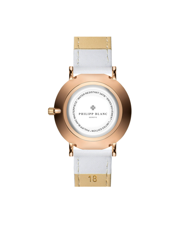 Montre Philippe Blanc Lucerne - Cuir - Blanc