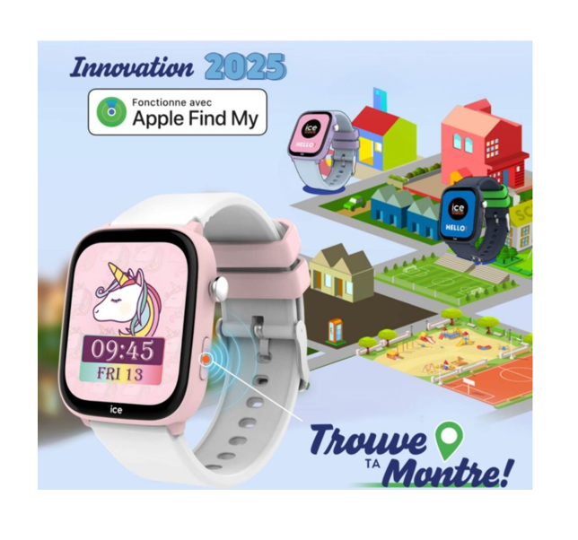 Montre connectée ICEWATCH Ice Smart Junior 3.0 Find My Rose/Blanc