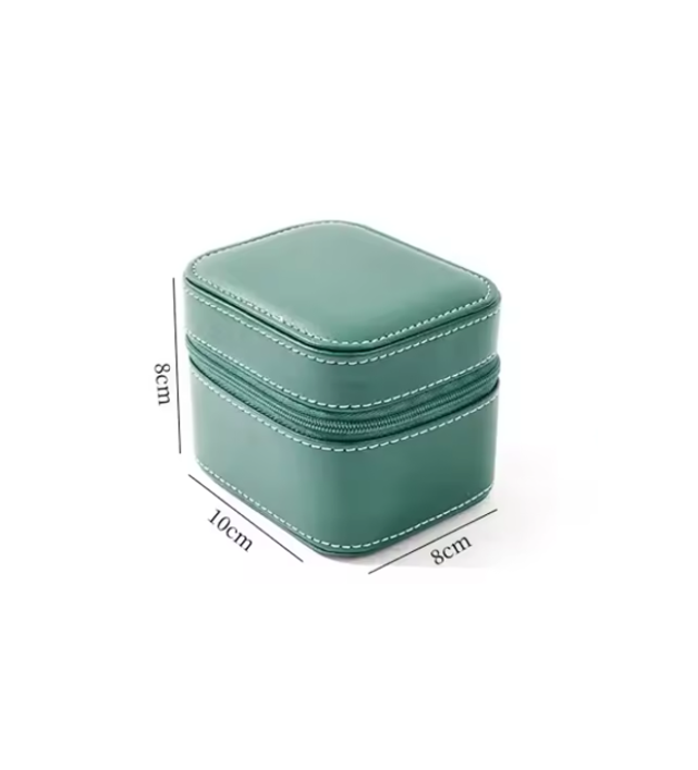 Étui de voyage individuel en similicuir premium - Vert