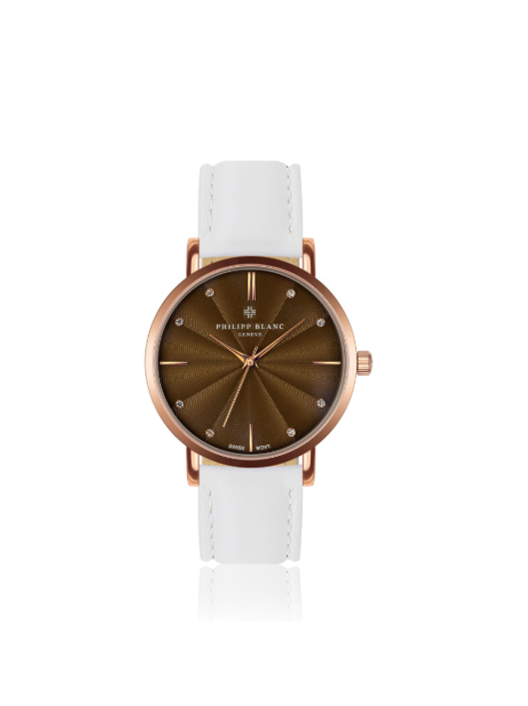Montre Philippe Blanc Lucerne - Cuir - Blanc